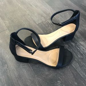 Lane Bryant short ankle strap block heel sandal